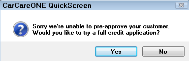 The declined message.